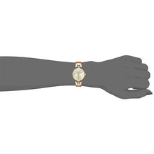 Anne Klein Women's 109442CHHY Gold-Tone Champagne Dial and Brown Leather Strap Watch -  - 2