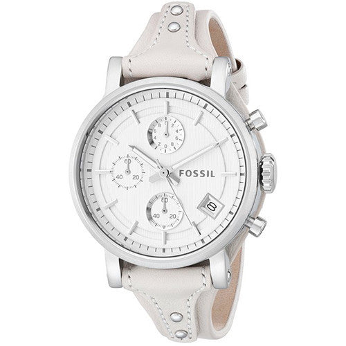 Fossil Women's ES3811 Original Boyfriend Analog Display Analog Quartz White Watch -  - 1